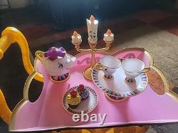 Disney Beauty and The Beast''Be Our Guest'' Singing Tea Cart Play Set