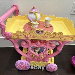 Disney Beauty and The Beast''Be Our Guest'' Singing Tea Cart Play Set Tea Party