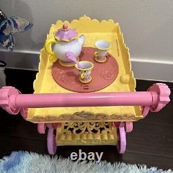 Disney Beauty and The Beast''Be Our Guest'' Singing Tea Cart Play Set Tea Party