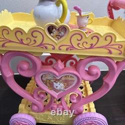 Disney Beauty and The Beast''Be Our Guest'' Singing Tea Cart Play Set Tea Party