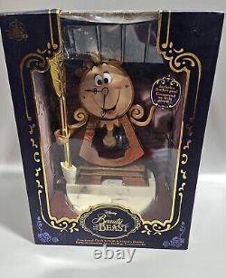 Disney Beauty and The Beast Cogsworth Functional Clock With Pen NEW In Box