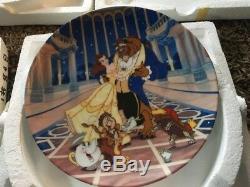 Disney Beauty and The Beast Collector Plates Full 12 Piece Set