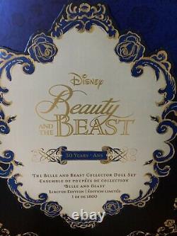 Disney Beauty and The Beast Limited Edition 30th Anniversary Doll Set In Hand