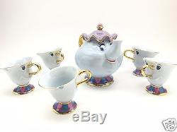 Disney Beauty and The Beast Mrs. Potts Chip Japan Teapot Cup Tokyo Limited set