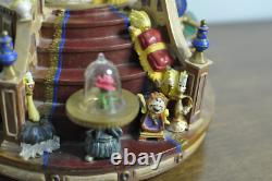 Disney Beauty and The Beast Music Snow Globe Fireplace Working Lights Mint withBox