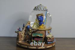 Disney Beauty and The Beast Music Snow Globe Fireplace Working Lights Mint withBox