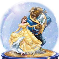 Disney Beauty and The Beast Musical Glitter Globe Rotating New Free ship in USA