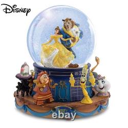 Disney Beauty and The Beast Musical Glitter Globe with Rotating Characters