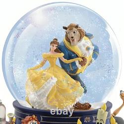 Disney Beauty and The Beast Musical Glitter Globe with Rotating Characters