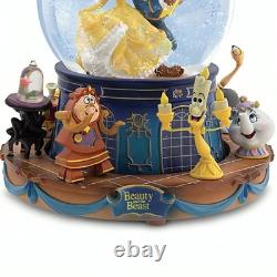 Disney Beauty and The Beast Musical Glitter Globe with Rotating Characters