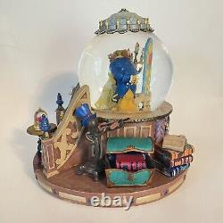 Disney Beauty and The Beast Musical Lighted Snow Globe Enchanted Love