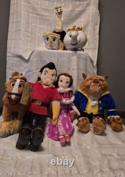 Disney Beauty and The Beast Plushie Doll Set NWT