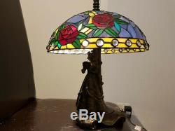 Disney Beauty and The Beast Tiffany Stained Lamp Belle by Jody Daily