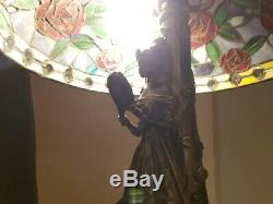 Disney Beauty and The Beast Tiffany Stained Lamp Belle by Jody Daily