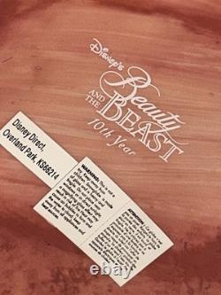 Disney Beauty and the Beast 10th Year Anniversary Commemorative Snow Globe