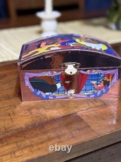 Disney Beauty and the Beast 1991 Vintage Music Jewelry Box With Figurine