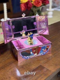 Disney Beauty and the Beast 1991 Vintage Music Jewelry Box With Figurine