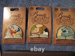 Disney Beauty and the Beast 30th Anniversary 6 Pin Set/Collection Belle Beast