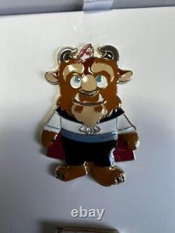 Disney Beauty and the Beast Anniversary Pin Badges VHS BOX Pins Unused Cute