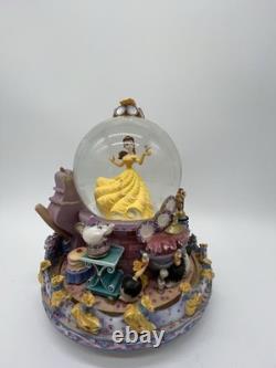 Disney Beauty and the Beast Belle Musical Snow Globe Be Our Guest