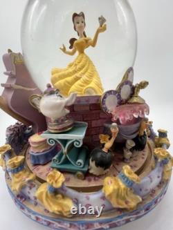 Disney Beauty and the Beast Belle Musical Snow Globe Be Our Guest