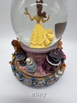 Disney Beauty and the Beast Belle Musical Snow Globe Be Our Guest
