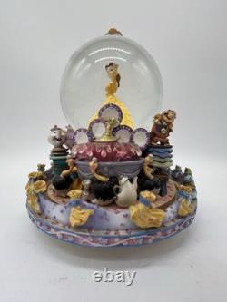 Disney Beauty and the Beast Belle Musical Snow Globe Be Our Guest