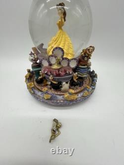 Disney Beauty and the Beast Belle Musical Snow Globe Be Our Guest