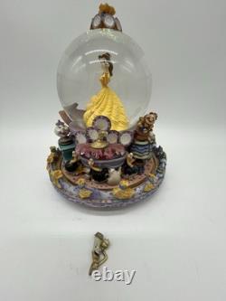 Disney Beauty and the Beast Belle Musical Snow Globe Be Our Guest