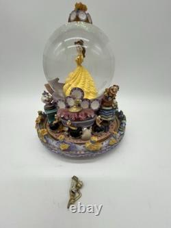 Disney Beauty and the Beast Belle Musical Snow Globe Be Our Guest