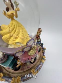 Disney Beauty and the Beast Belle Musical Snow Globe Be Our Guest