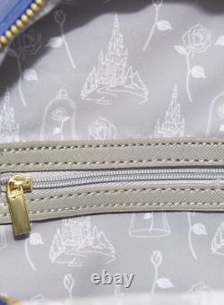Disney Beauty and the Beast Belle Rose Backpack Purse & Loungefly Pin Exclusive