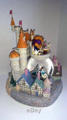 Disney Beauty and the Beast Castle Snowlgobe NIB super RARE Brand new Musik+blow