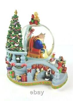 Disney Beauty and the Beast Christmas Snow Globe Rare