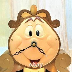 Disney Beauty and the Beast Cogsworth Clock Figure 2002 Ceramic 26.5cm