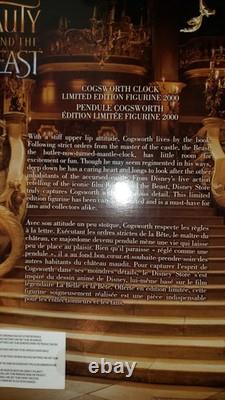 Disney Beauty and the Beast Cogsworth Clock LE Figurine 46505241529365 NIB