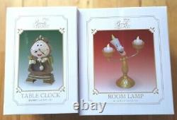Disney Beauty and the Beast Cogsworth Clock and Lumiere Light Up Figure Set