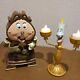 Disney Beauty and the Beast Cogsworth Table Clock and Lumiere Room Lamp Light