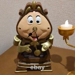 Disney Beauty and the Beast Cogsworth Table Clock and Lumiere Room Lamp Light