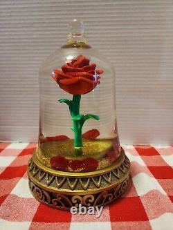 Disney Beauty and the Beast Enchanted Rose Snowglobe In Box