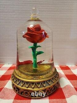 Disney Beauty and the Beast Enchanted Rose Snowglobe In Box