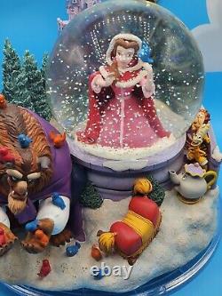 Disney Beauty and the Beast Feed The Birds Musical Snow Globe