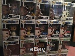 Disney Beauty and the Beast Funko Pop Lot of 23 w pop protectors exclusives