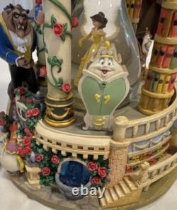 Disney Beauty and the Beast Hourglass Snowglobe with Castle and Characters