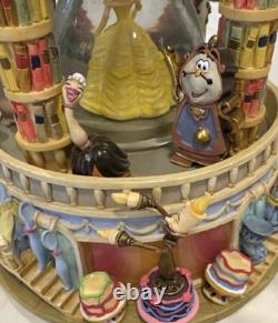 Disney Beauty and the Beast Hourglass Snowglobe with Castle and Characters