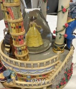 Disney Beauty and the Beast Hourglass Snowglobe with Castle and Characters