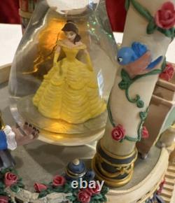 Disney Beauty and the Beast Hourglass Snowglobe with Castle and Characters