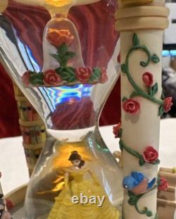 Disney Beauty and the Beast Hourglass Snowglobe with Castle and Characters