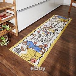 Disney Beauty and the Beast Kitchen floor Mat Washable Rug 45 × 150
