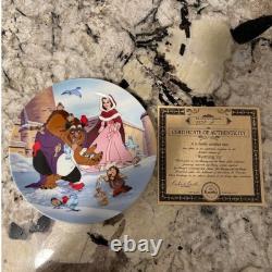 Disney Beauty and the Beast Knowles Plate Set Issues 1, 2, 3 with COAs
